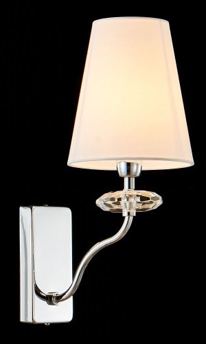 Бра ARMANDO AP1.1 CHROME Crystal Lux белый на 1 лампа, основание хром в стиле современный  фото 2